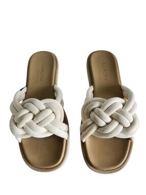 Rothy's The Summer Sandal  Knotted Slide Sandals in Summer Sand Size 8